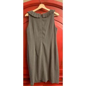 Evan Piccone Dress 14 Petite Grey Gray Tween Box Pleated Collar Dressy Dress EUC